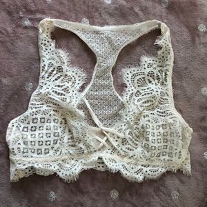 VS white lace bralette